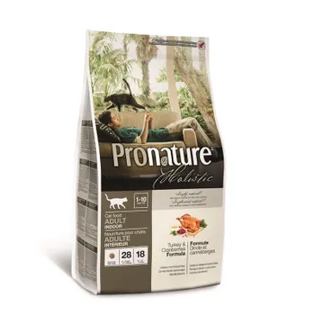 Pronature Holistic сухой корм для кошек с индейкой и клюквой повседневный супер премиум холистики для взрослых с индейкой мешок Импортный корм 1 уп. х 1 шт. х 5.44 кг