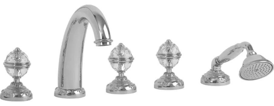 Смеситель Migliore Cristalia Swarovski ML.CRS-3780 Cr на борт ванны