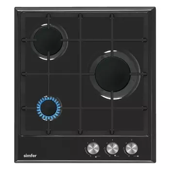 Газовая варочная панель Simfer H45V30B416, чугунные решетки, с автоподжигом