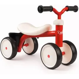Беговел, Smoby, самый первый, с 4 бесшумными колесами, красный