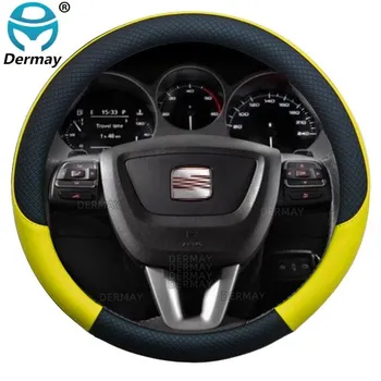 100% бренд DERMAY из искусственной кожи, чехол на руль автомобиля для Seat Altea XL/Freetrack Altea Prototipo, автоаксессуары чёрный