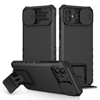 Противоударный чехол KEYSION для Samsung A04 A03 A02 A02S A03S, защита камеры с подставкой, задняя крышка для телефона Galaxy M02 for Samsung A04 красный