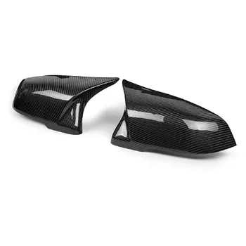 2 шт., накладка на боковое зеркало заднего вида для BMW F20 F21 F22 F23 F30 F31 F32 F36 X1 E84 F87 M2 из углеродного волокна Glossy Black