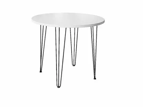 Стол обеденный круглый TLC-1.2 White In 2S/B Черный 732*900*900