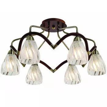 Потолочная люстра N-Light N-Light 407 407-06-53ABW antique brass + walnut