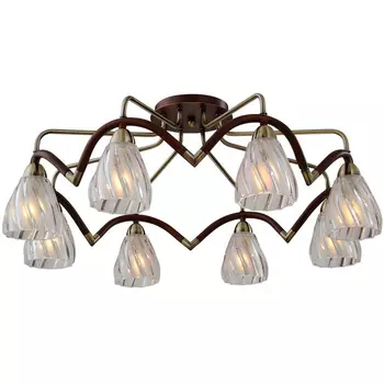 Потолочная люстра N-Light N-Light 407 407-08-53ABW antique brass + walnut