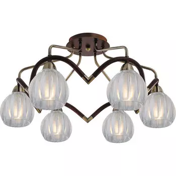 Потолочная люстра N-Light N-Light 407 407-06-53ABWBB antique brass + walnut