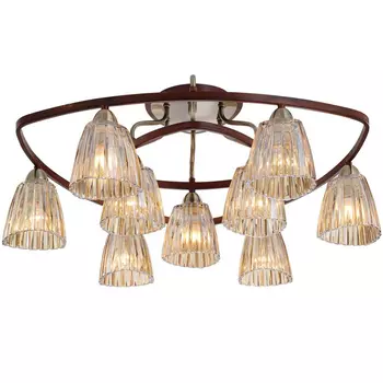 Потолочная люстра N-Light N-Light 408 408-09-53 antique brass + walnut