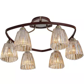 Потолочная люстра N-Light N-Light 408 408-06-53 antique brass + walnut