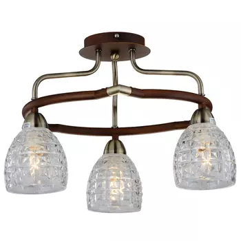 Потолочная люстра N-Light N-Light 412 412-03-53ABW antique brass + walnut