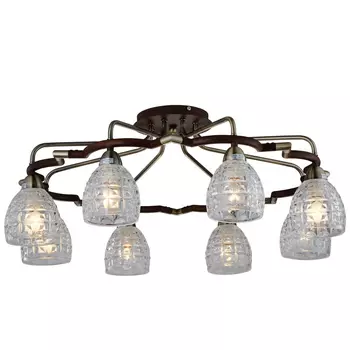 Потолочная люстра N-Light N-Light 412 412-08-53ABW antique brass + walnut