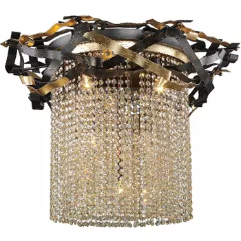 Потолочная люстра N-Light N-Light 555 555-06-03 gold + black + shampagne crystal