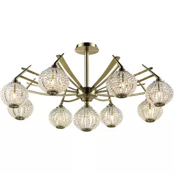 Потолочная люстра N-Light N-Light 917 917-09-53 antique brass + white crystal