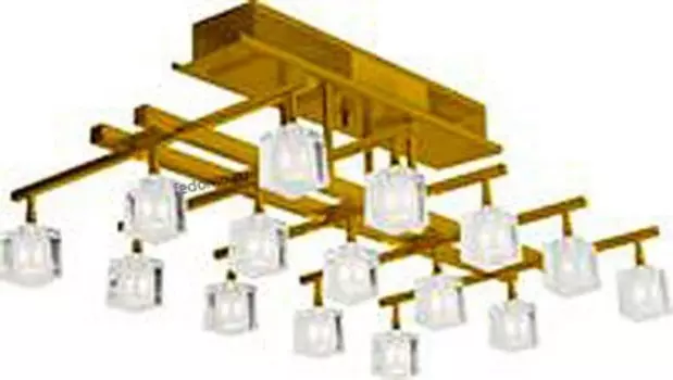 Потолочная люстра N-Light N-Light P-804 P-804/15 satin gold