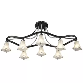 Потолочная люстра N-Light Nadin 471-08-13 chrome + dark wengue
