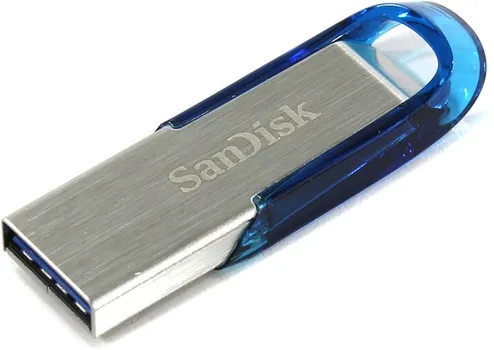 Флешка 128Gb USB 3.0 Sandisk Ultra Flair, серебристый/синий (SDCZ73-128G-G46B)