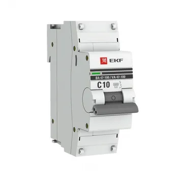 Выключатель автоматический EKF PROxima однополюсный (1P/1П) 10А C 10кА (mcb47100-1-10C-pro)