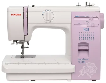Швейная машина Janome HOMEDECOR 1015, белый/розовый