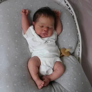 Реалистичная кукла-младенец Reborn Baby Doll Miley с закрытыми глазами, реалистичная 19-дюймовая новорожденная девочка с подвижными конечностями, расписанная вручную кожа, видны вены, куклы-младенцы для детей cloth body розовый