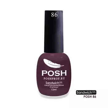 POSH 86 гель-лак для ногтей Черничные ночи / SENDVICH GEL UV/LED 12 мл