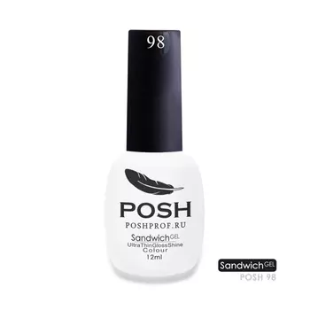 POSH 98 гель-лак для ногтей Белый френч / SENDVICH GEL UV/LED 12 мл