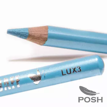 POSH Карандаш для век, LUXE 3 небесно-голубой, мерцающий эффект / LIli Guaf 10 гр