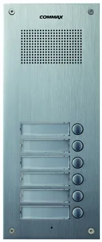 Вызывная панель COMMAX DR-6UM(M) многоквартирная на 6 абонентов в алюминиевом корпусе, совместим с а