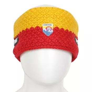 Повязка VIKING Headband Riddle Multicolour, US:one size, желтый/красный, 2022-23, 210/24/8752_3464