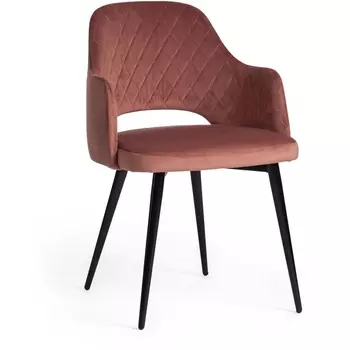 Кресло VALKYRIA (mod. 711) коралловый barkhat /черный (ткань/металл) Tetchair 113350 14336