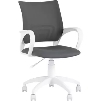 Кресло офисное Topchairs ST-BASIC-W серая ткань крестовина белый пластик УТ000036061 Stool Group