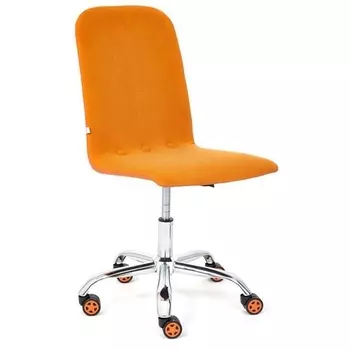 Кресло оранжевый/оранжевый (флок/кож/зам) Tetchair 112655 14188