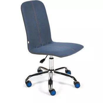 Кресло RIO синий/металлик (экошерсть/кож/зам) (Tetchair)