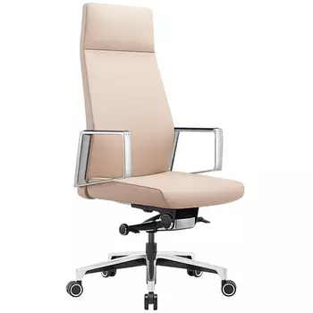 Кресло руководителя _JONS кожа крестовина алюминий Бюрократ JONS _JONS/BEIGE