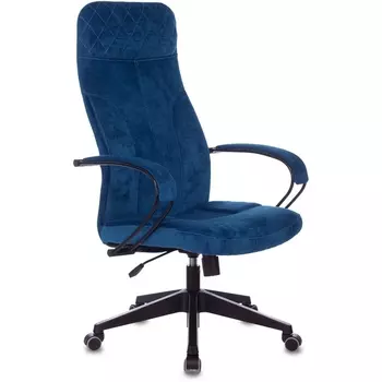 Кресло руководителя Бюрократ CH-608Fabric темно-синий Velvet 29 крестовина пластик
