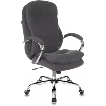 Кресло руководителя Бюрократ T-9950SL Fabric серый Alfa 44 крестовина металл хром