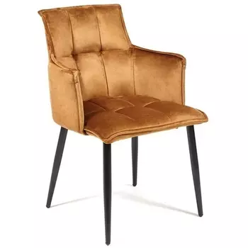 Кресло SASKIA (mod. 8283) коричневый (G-062-61)/черный (металл/ткань) (Tetchair)