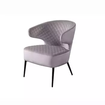 Кресло Top Concept Richard ромб, бархат светло-серый 26