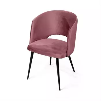 Кресло Top Concept William, бархат пудровый 15/ черный конус