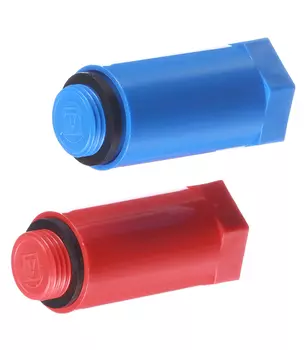 Заглушка полипропиленовая Valtec 1/2 НР(ш) красная/синяя (2 шт.) (VTp.792.M.04)