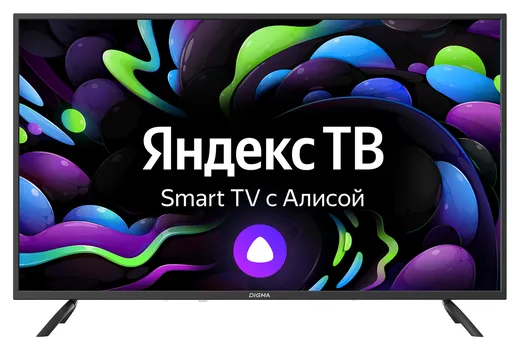 Телевизор 43" Digma DM-LED43UBB31, 3840x2160, DVB-T /T2 /C, HDMIx3, USBx2, WiFi, Smart TV, черный (DM-LED43UBB31)