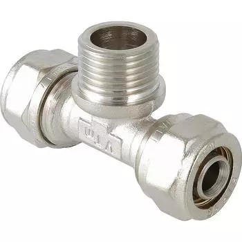 Тройник комбинированный Valtec 26x3/4"x26 мм НР латунь VTM.333
