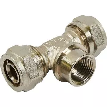 Тройник комбинированный Valtec 20x1/2"x20 мм ВР латунь VTM.332
