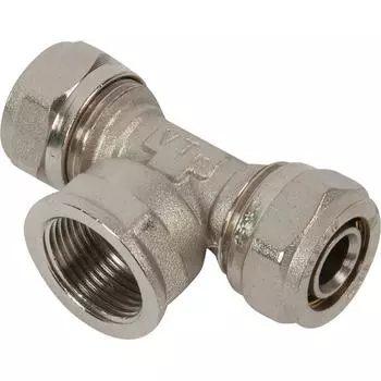 Тройник комбинированный Valtec 20x3/4"x20 мм ВР латунь VTM.332