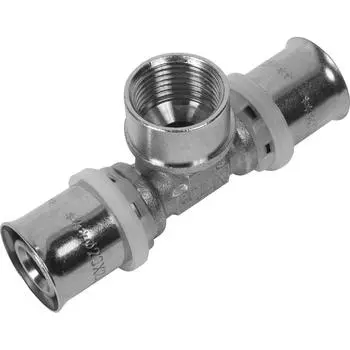 Тройник комбинированный Valtec 20x1/2"x20 мм ВР латунь VTM.232.N.200420