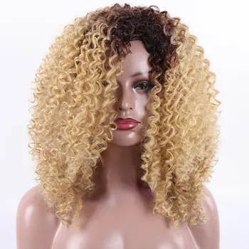 LISI HAIR Афро-женский модный короткий вьющийся парик из синтетического волокна, блондинка, вьющийся парик для женщин коричневый