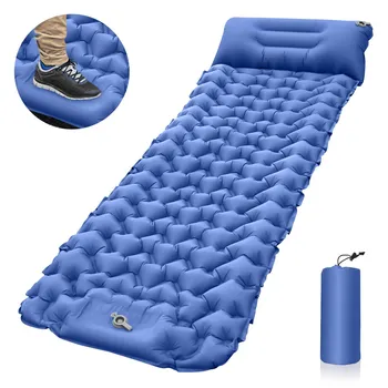 Матрас для кемпинга VZ Outdoor Thicken, сверхлегкий надувной спальный коврик со встроенным насосом для подушек, надувной коврик для пешего туризма