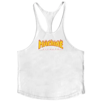 Muscleguys Мужская летняя тонкая спортивная дышащая хлопковая жилетка для отдыха Молодежная футболка без рукавов для фитнеса и тренировок M чёрный