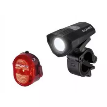 Велофонари SIGMA BUSTER 100/NUGGET II FLASH USB, комплект, чёрный, SIG_18775