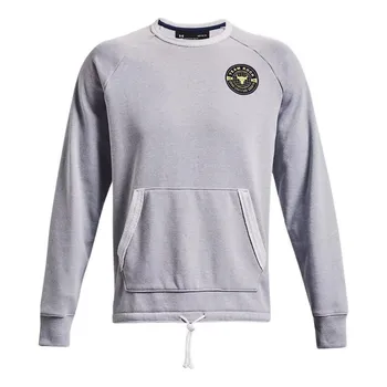 Свитер project rock heavyweight terry sweatshirt 'grey' Under Armour, серый