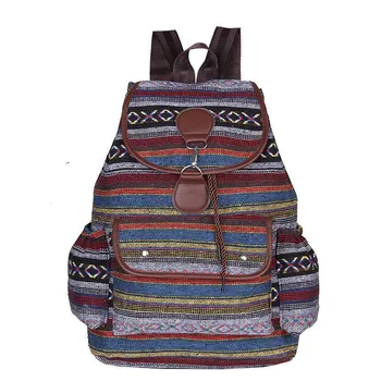 Модная сумка через плечо Bohemian Wind, сумка для отдыха на открытом воздухе Hundred Matching Retro Backpack, дамский рюкзак, дорожная сумка синий